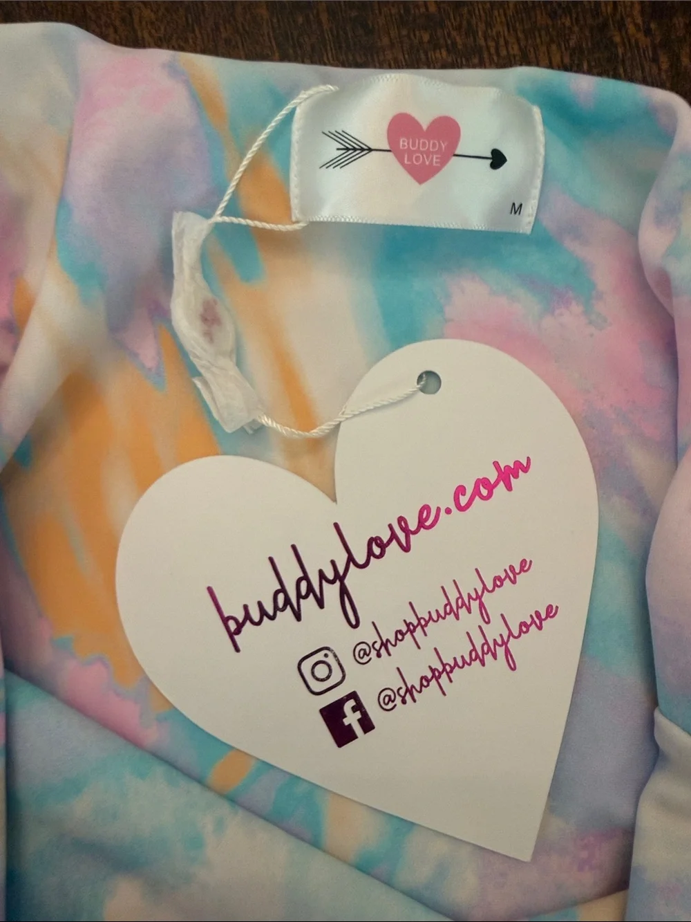 Buddy Love Pastel Tie-Dye One-Piece Swimsuit in Pink, Blue & Gold